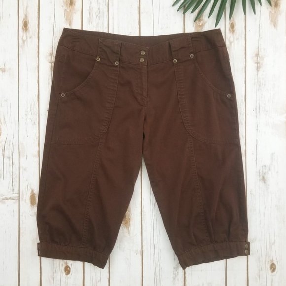 Nobo Harem Capri Pants Stretch Brown